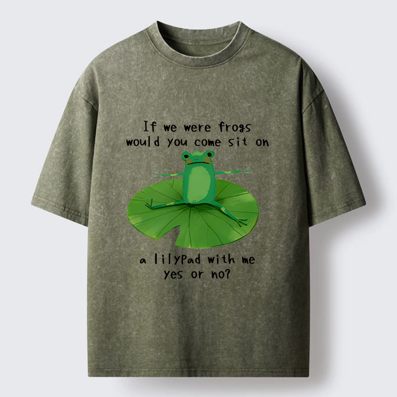 Tokyo-Tiger Frog Sit With Me Washed T-Shirt
