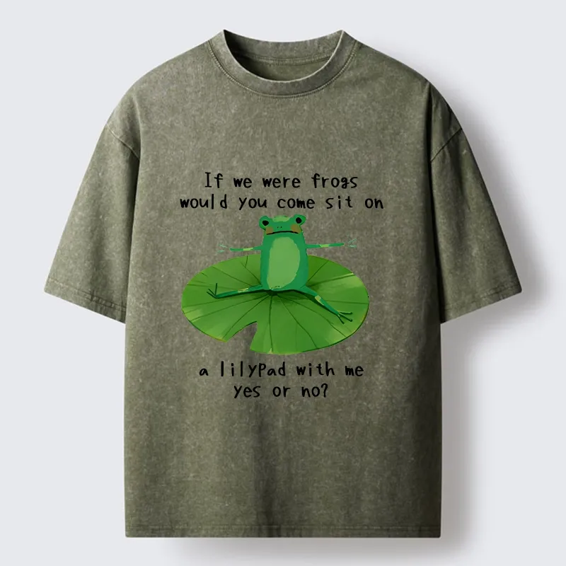 Tokyo-Tiger Frog Sit With Me Washed T-Shirt