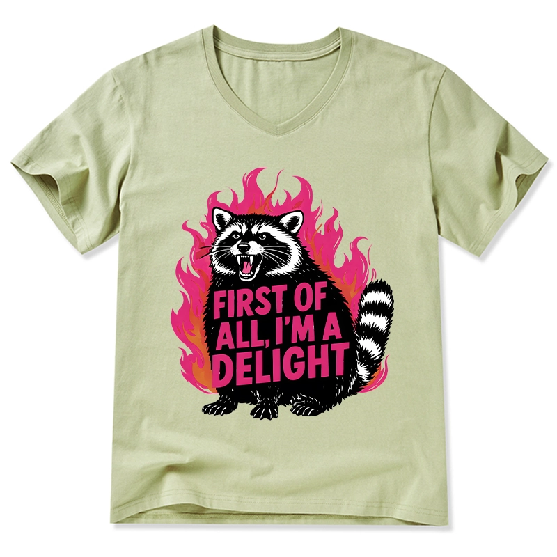 Tokyo-Tiger Angry Raccoon Funny V-Neck Classic T-Shirt