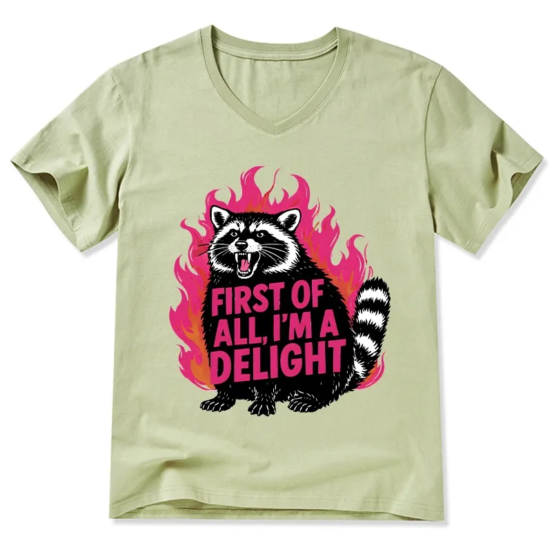 Tokyo-Tiger Angry Raccoon Funny V-Neck Classic T-Shirt
