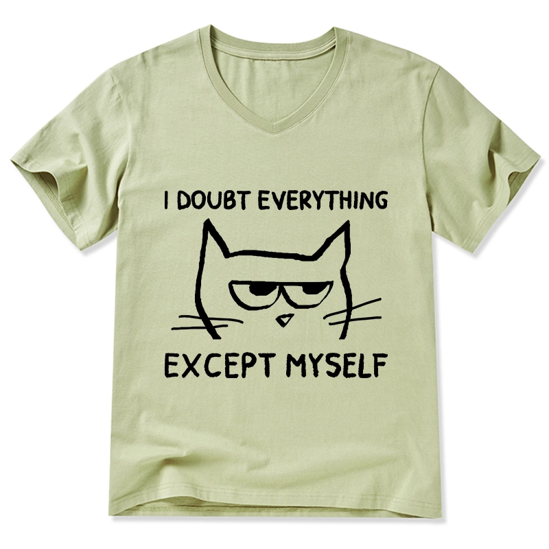 Tokyo-Tiger Confident Kitten V-Neck Classic T-Shirt