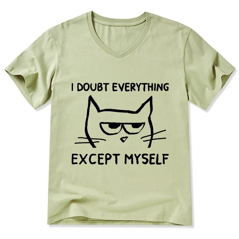 Tokyo-Tiger Confident Kitten V-Neck Classic T-Shirt