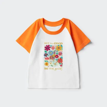 Tokyo-Tiger Flower：See The Good Be The Good Kids Raglan T-shirt