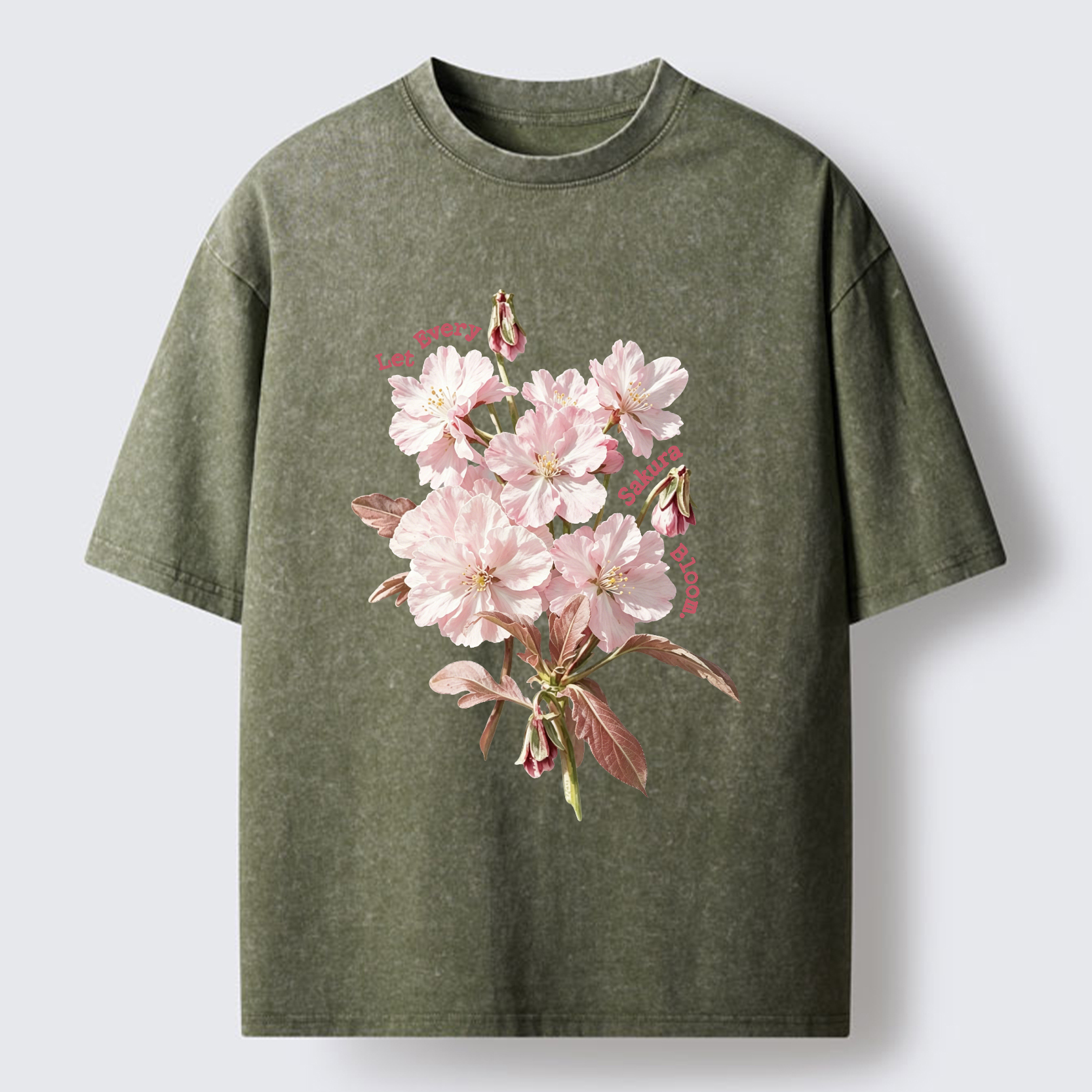Tokyo-Tiger Let Every Sakura Bloom Washed T-Shirt