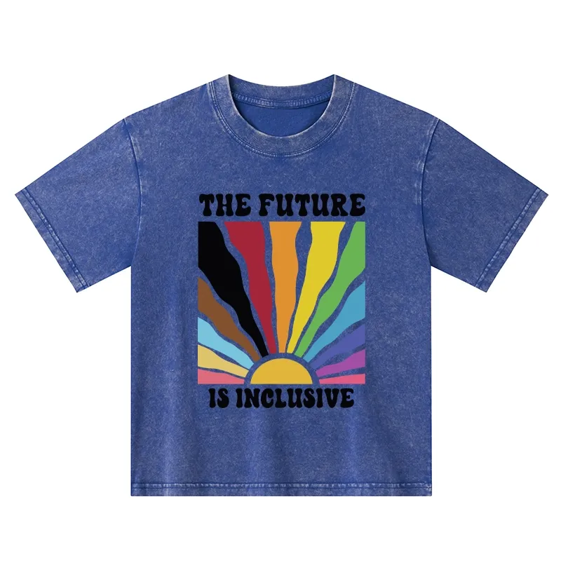 Tokyo-Tiger Pride Future Is Inclusive Kids Washed T-Shirt
