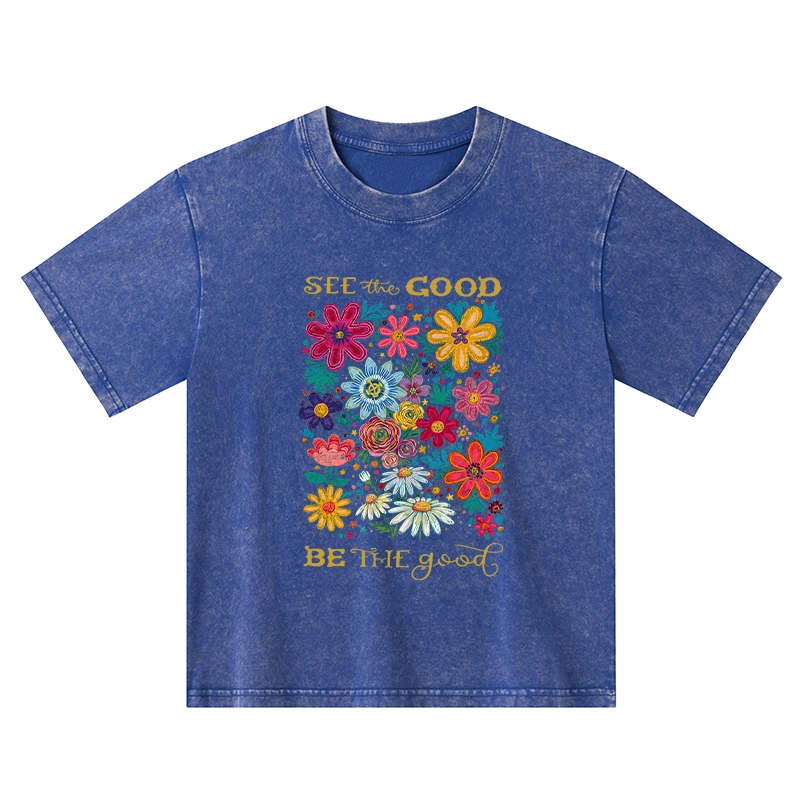 Tokyo-Tiger Flower：See The Good Be The Good Kids Washed T-Shirt