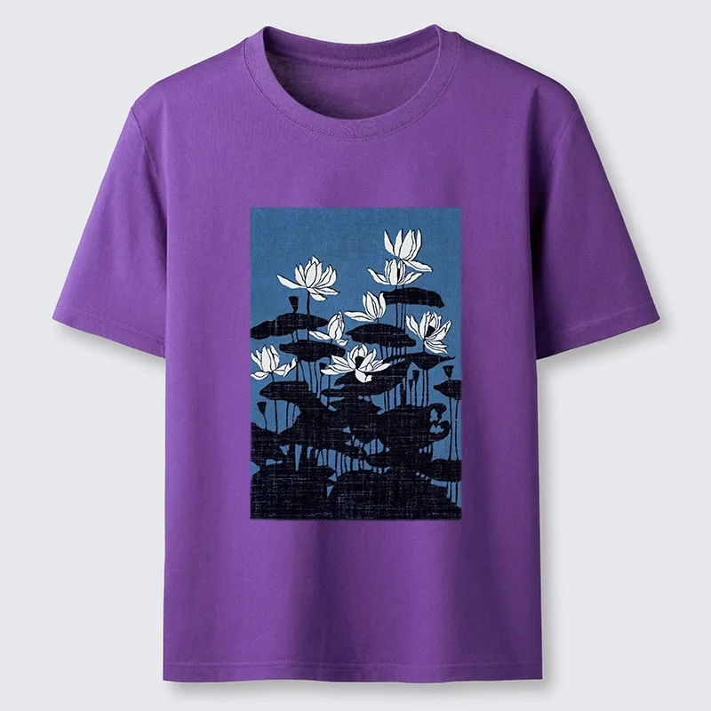 Tokyo-Tiger Blue Lotus Japanese Art Classic T-Shirt