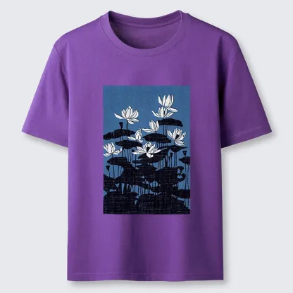 Tokyo-Tiger Blue Lotus Japanese Art Classic T-Shirt