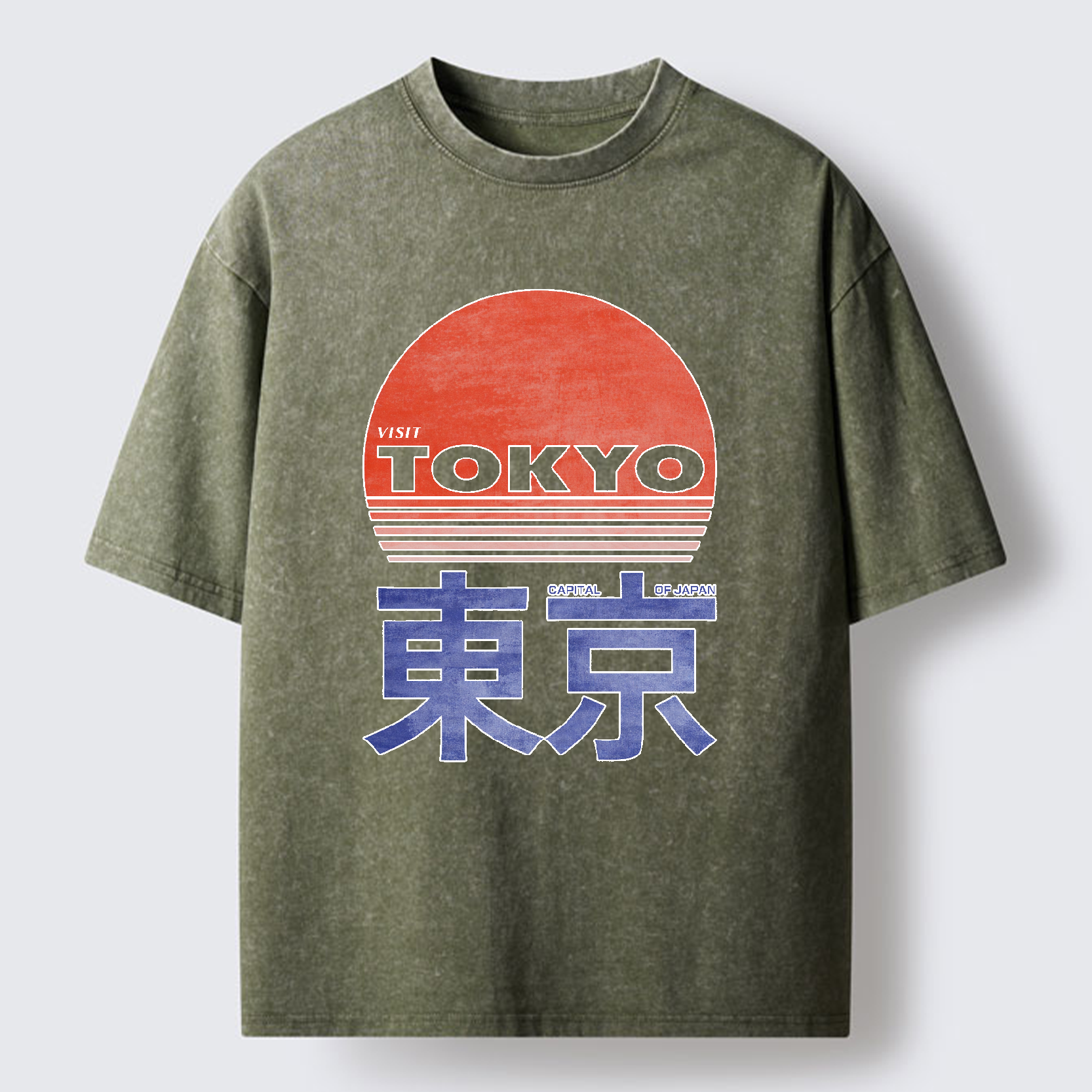 Tokyo-Tiger City Of The Rising Sun Washed T-Shirt