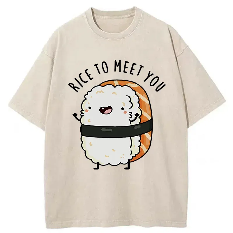 Tokyo-Tiger Greetings From Sushi Washed T-Shirt