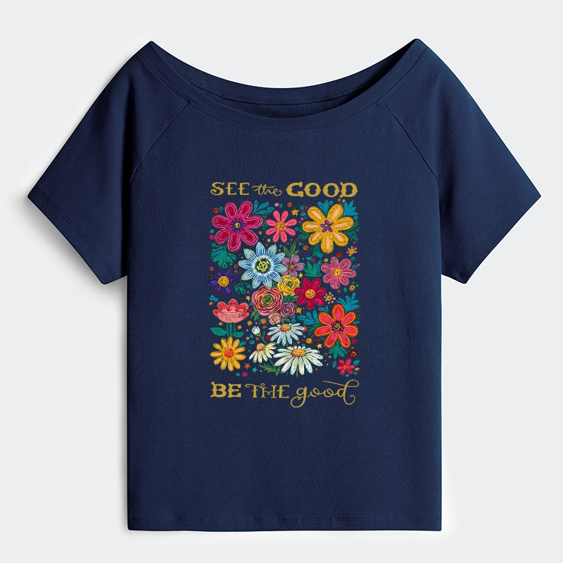 Tokyo-Tiger Flower：See The Good Be The Good Off Shoulder T-Shirt
