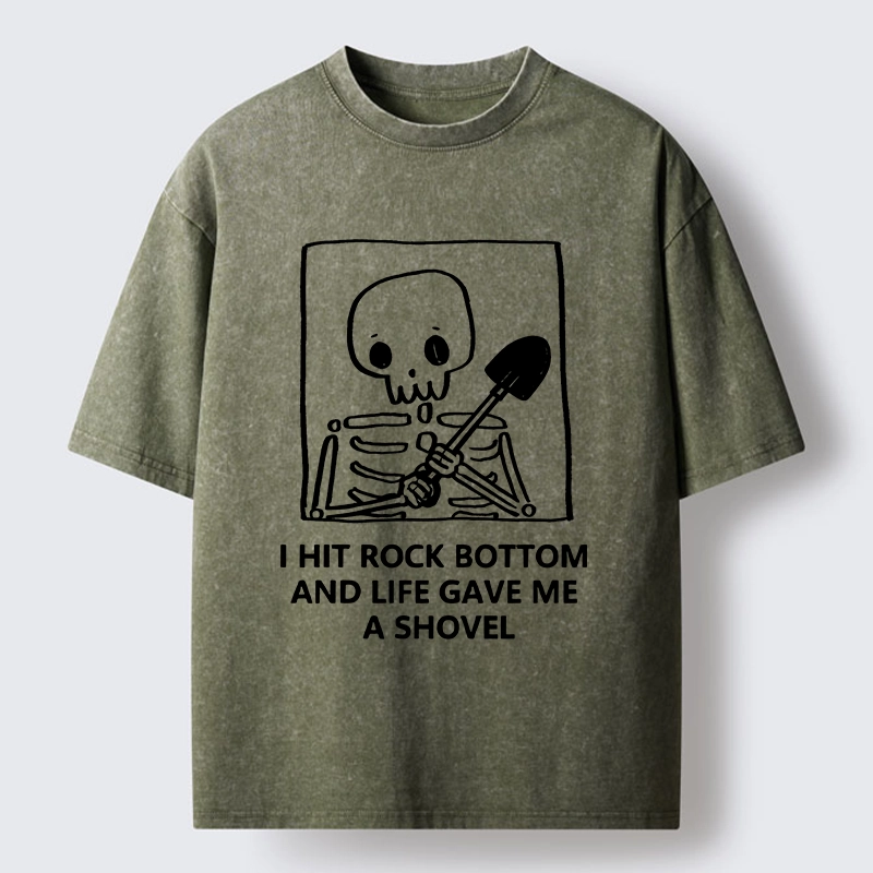 Tokyo-Tiger Relatable Skeleton Life Meme Washed T-Shirt