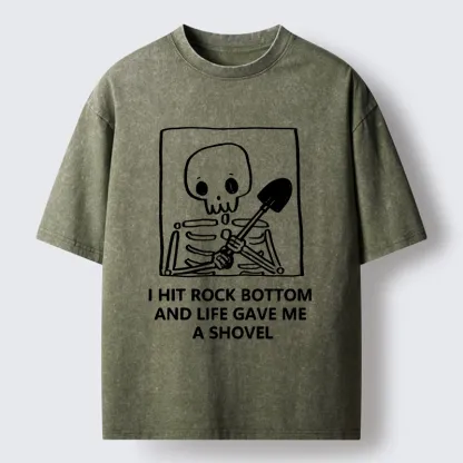 Tokyo-Tiger Relatable Skeleton Life Meme Washed T-Shirt