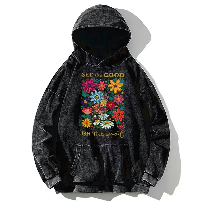 Tokyo-Tiger Flower：See The Good Be The Good Washed Hoodie Sale