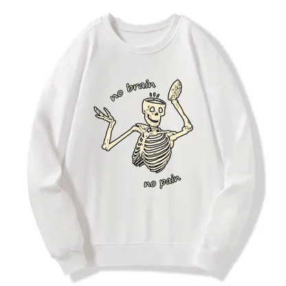 Tokyo-Tiger Skeletons Feel No Pain Classic Sweatshirt
