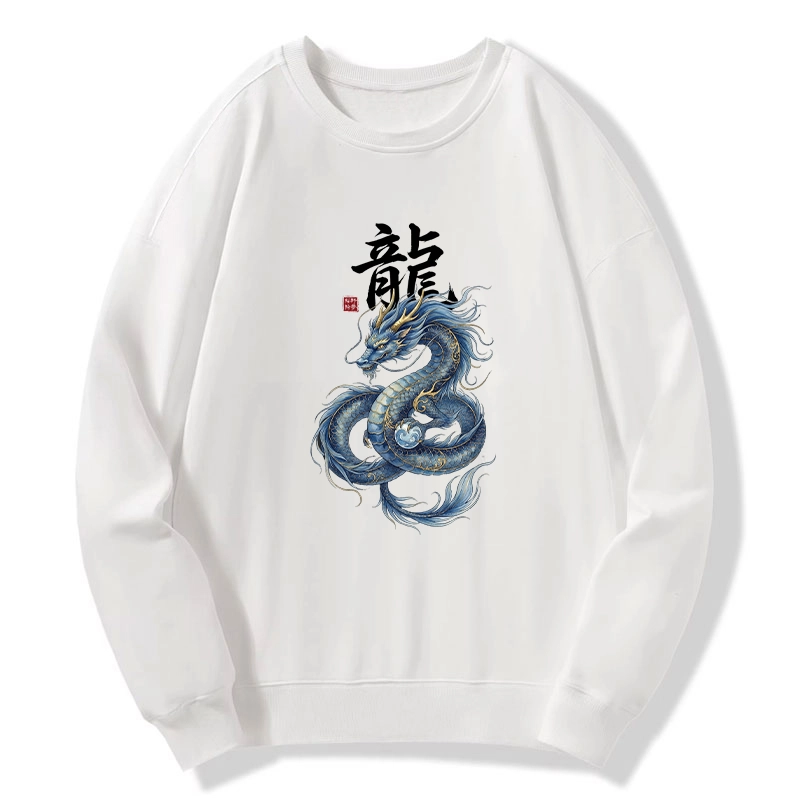 Tokyo-Tiger Mythic Blue Dragon Classic Sweatshirt