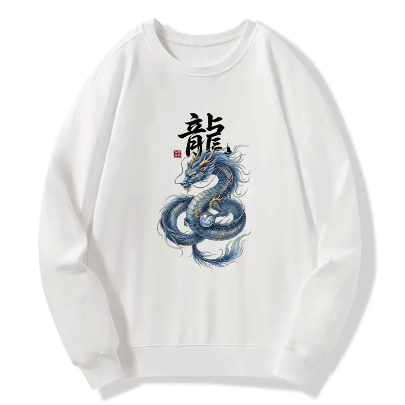 Tokyo-Tiger Mythic Blue Dragon Classic Sweatshirt Sale
