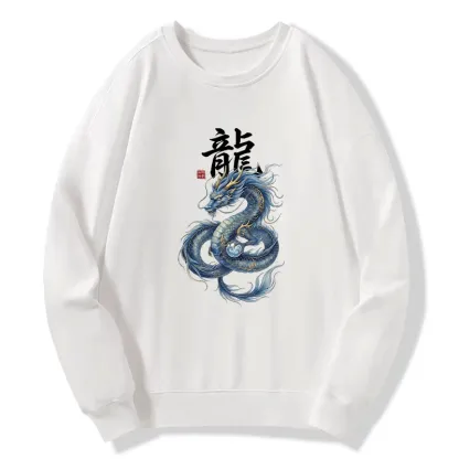 Tokyo-Tiger Mythic Blue Dragon Classic Sweatshirt