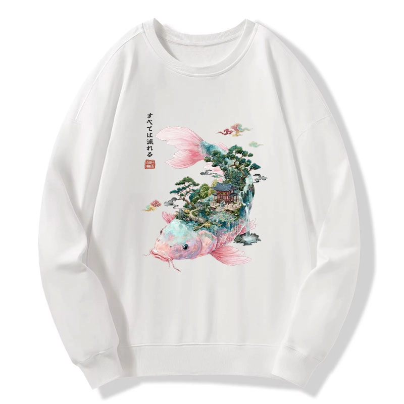 Tokyo-Tiger Journey Of The Flowing Koi Classic Sweatshirt