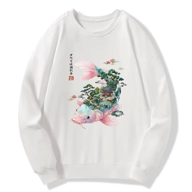 Tokyo-Tiger Journey Of The Flowing Koi Classic Sweatshirt