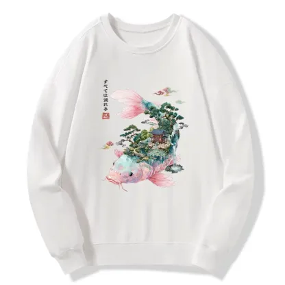 Tokyo-Tiger Journey Of The Flowing Koi Classic Sweatshirt