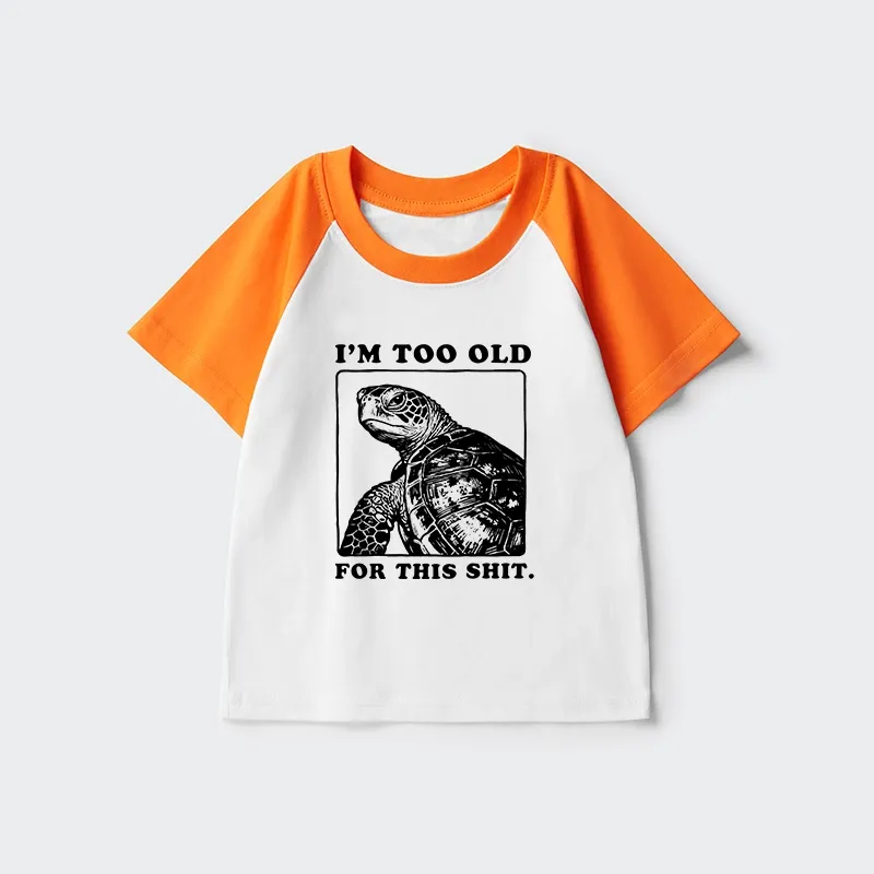Tokyo-Tiger Turtle I Quit Meme Energy Kids Raglan T-shirt