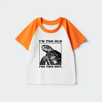 Tokyo-Tiger Turtle I Quit Meme Energy Kids Raglan T-shirt