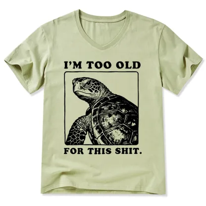 Tokyo-Tiger Turtle I Quit Meme Energy V-Neck Classic T-Shirt