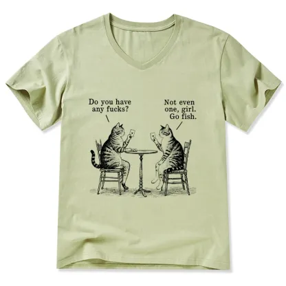 Tokyo-Tiger Cat Poker Night V-Neck Classic T-Shirt