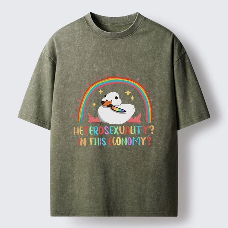Tokyo-Tiger Duck Says No To Heteronormativity Washed T-Shirt
