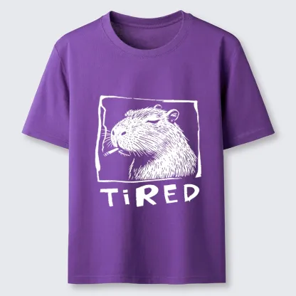 Tokyo-Tiger Tired Life Funny Capybara Art Classic T-Shirt