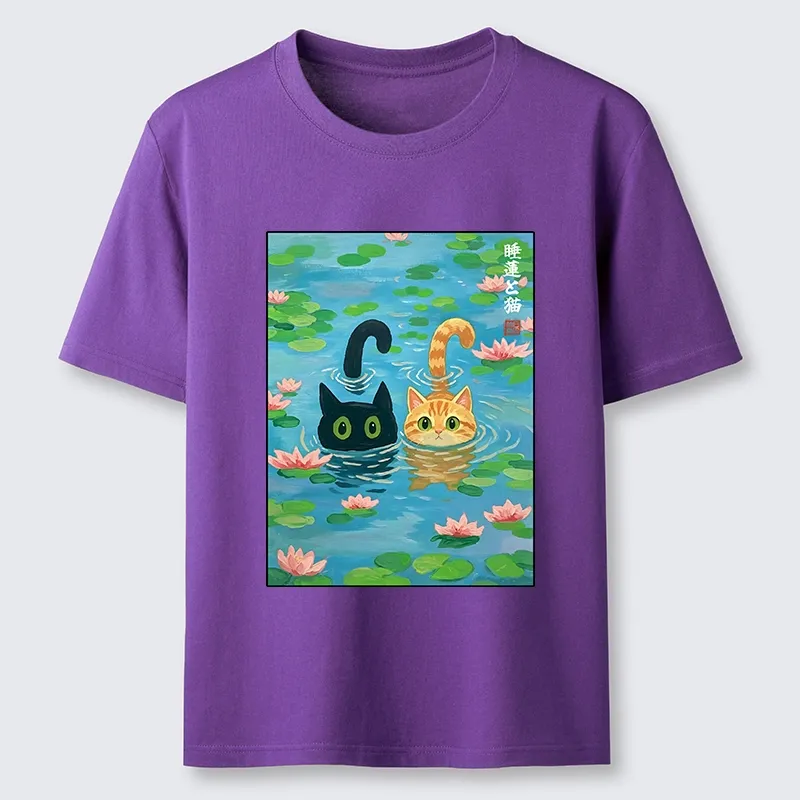 Tokyo-Tiger Cats In The Lotus Pond Classic T-Shirt