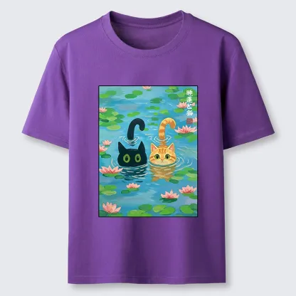 Tokyo-Tiger Cats In The Lotus Pond Classic T-Shirt