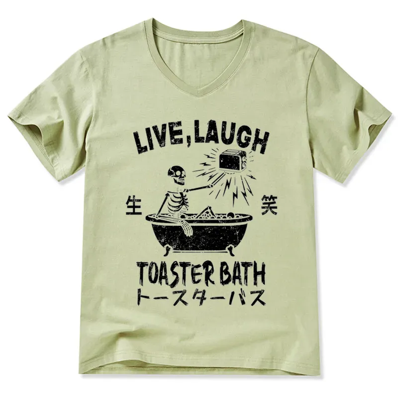 Tokyo-Tiger Funny Electric Shock Skeleton V-Neck Classic T-Shirt