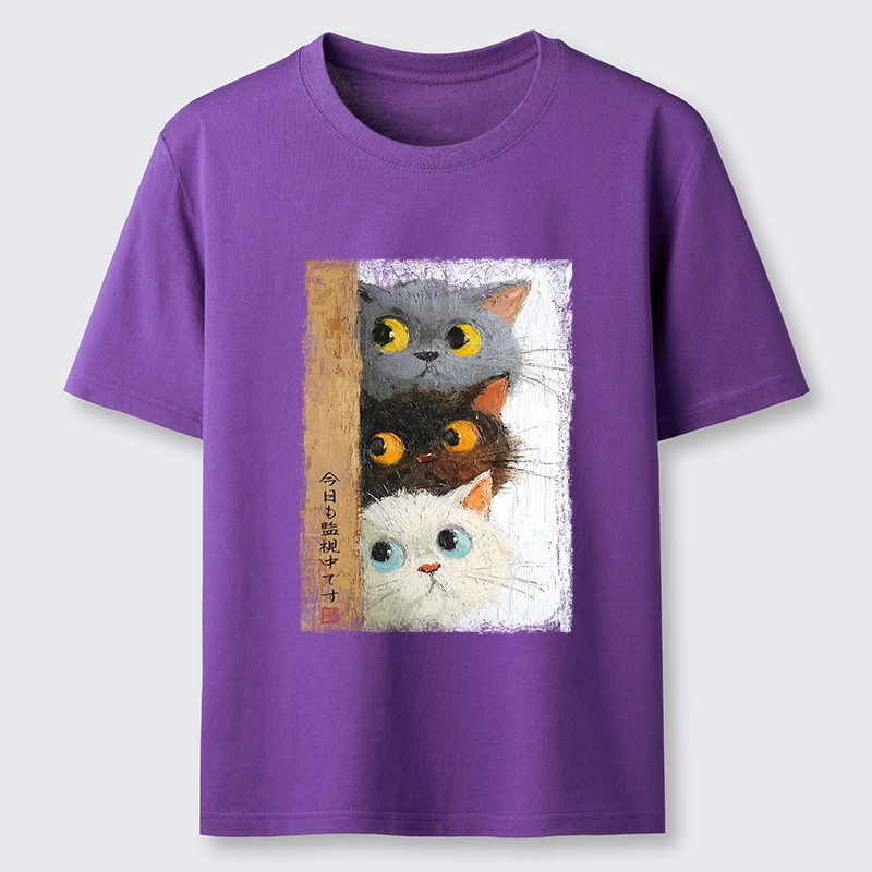 Tokyo-Tiger Three Cute Cats Watch You Classic T-Shirt