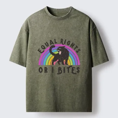 Tokyo-Tiger Rainbow Panther Equal Rights Washed T-Shirt