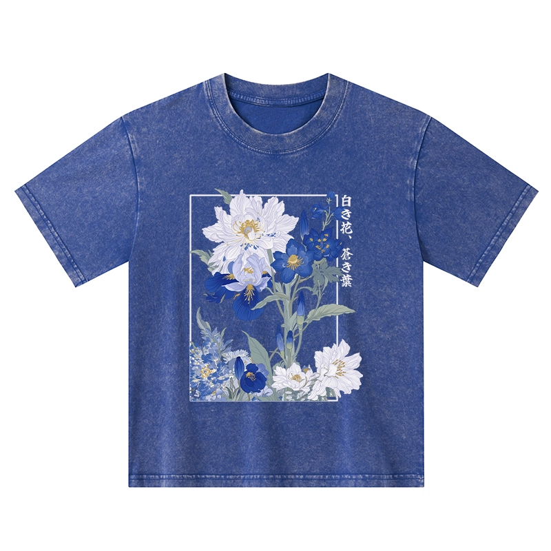 Tokyo-Tiger Blossoms Of The Firmament Kids Washed T-Shirt