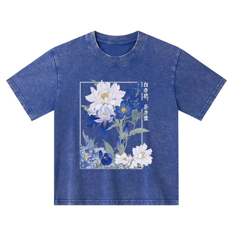 Tokyo-Tiger Blossoms Of The Firmament Kids Washed T-Shirt