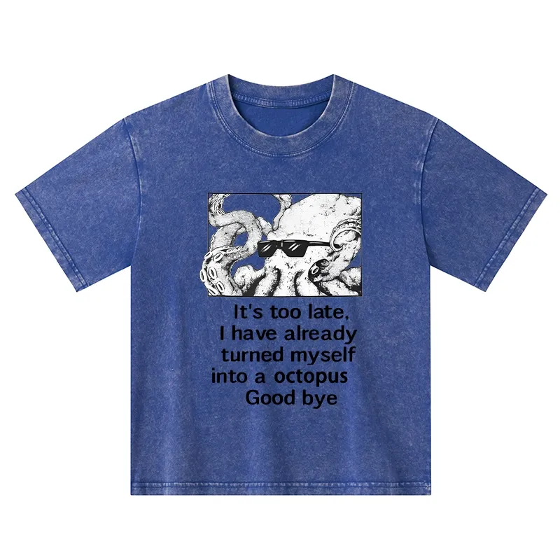 Tokyo-Tiger Octopus Meme I Disappeared Completely Kids Washed T-Shirt