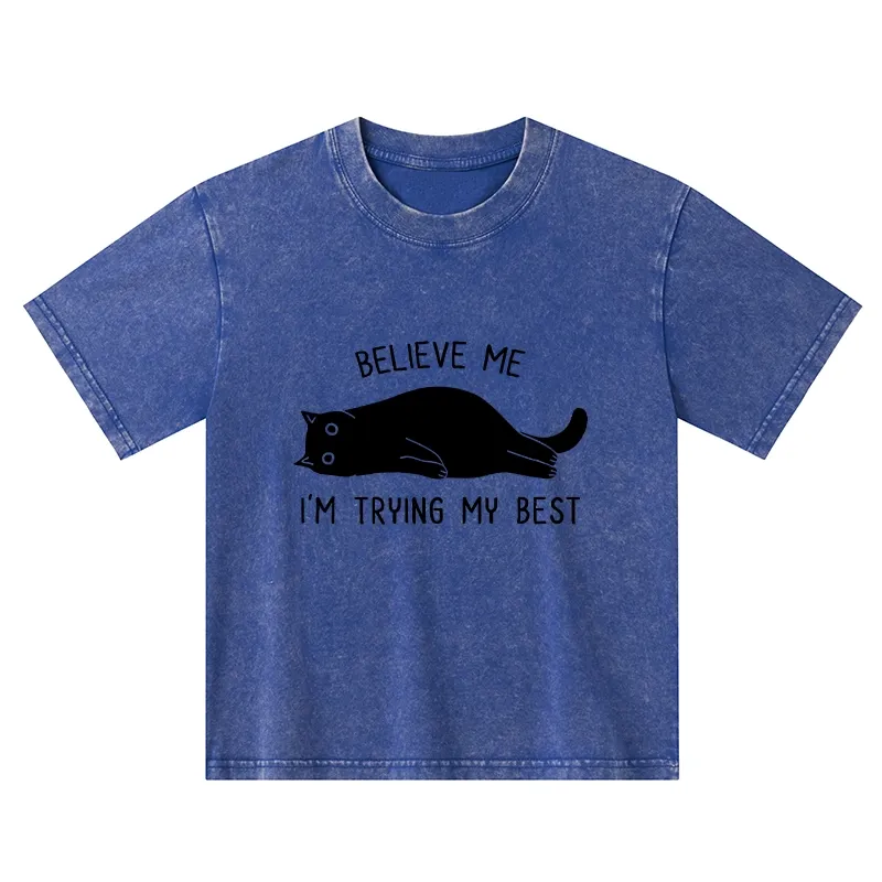 Tokyo-Tiger When Life Is Hard Nap First Kids Washed T-Shirt