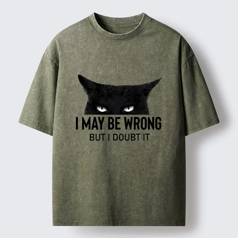 Tokyo-Tiger Confident Cat Attitude Meme Washed T-Shirt