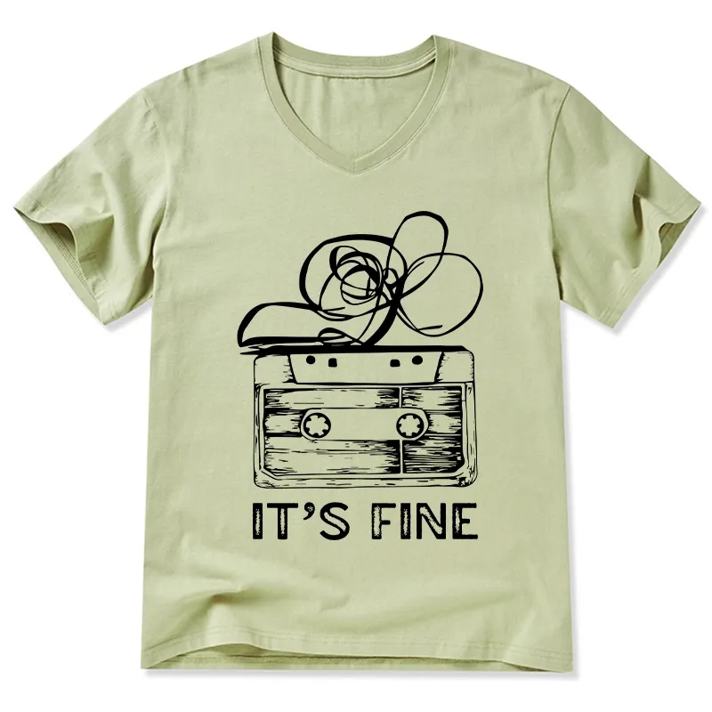 Tokyo-Tiger Cassette Fine Meme V-Neck Classic T-Shirt