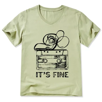 Tokyo-Tiger Cassette Fine Meme V-Neck Classic T-Shirt