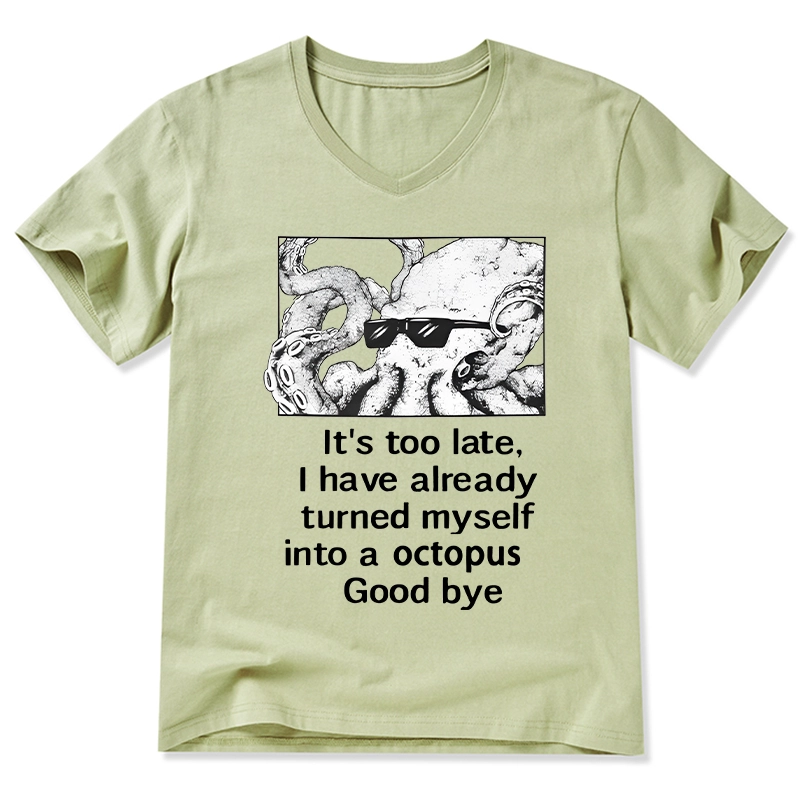 Tokyo-Tiger Octopus Meme I Disappeared Completely V-Neck Classic T-Shirt