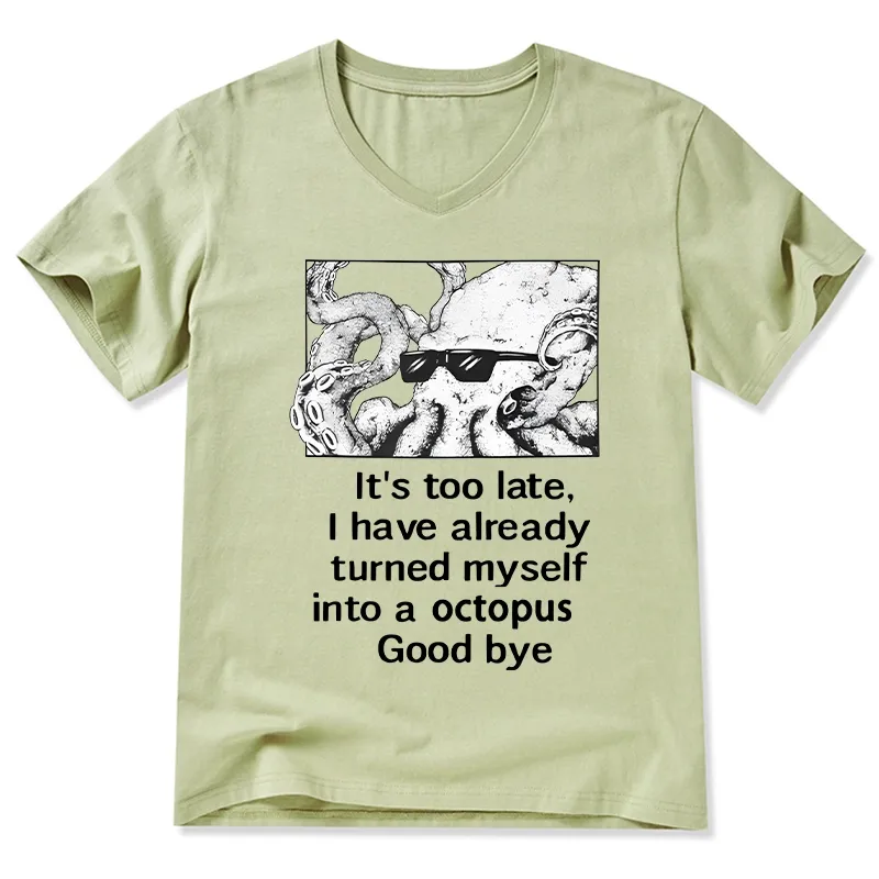 Tokyo-Tiger Octopus Meme I Disappeared Completely V-Neck Classic T-Shirt