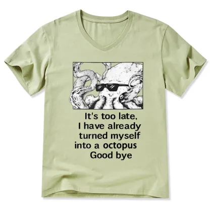 Tokyo-Tiger Octopus Meme I Disappeared Completely V-Neck Classic T-Shirt
