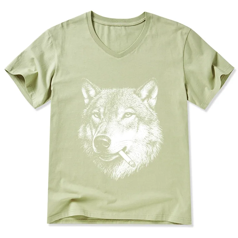 Tokyo-Tiger Cool Wolf Meme Bad Decisions Pending V-Neck Classic T-Shirt