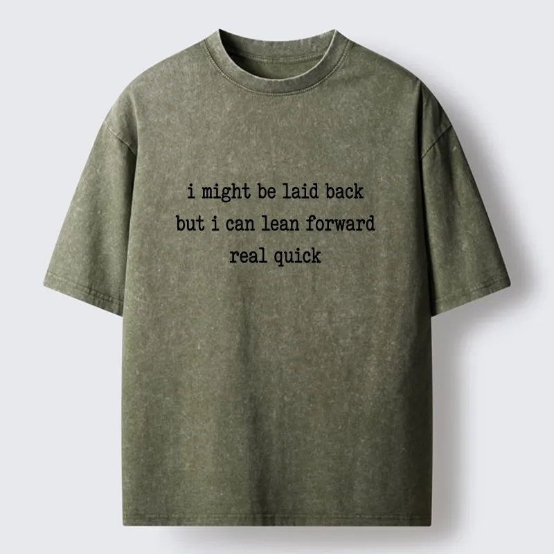 Tokyo-Tiger Funny Laid Back Attitude Quote Washed T-Shirt