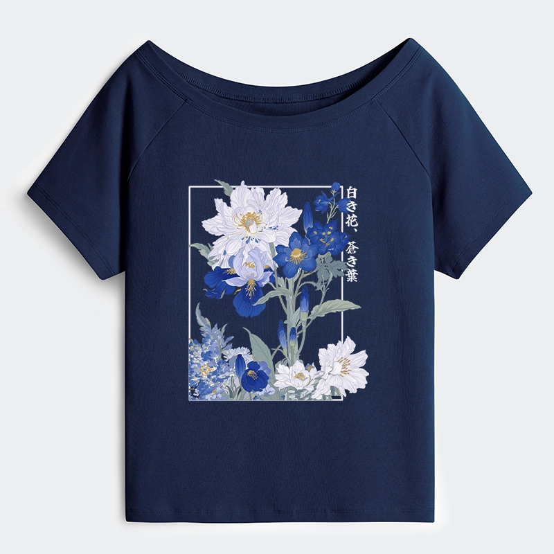 Tokyo-Tiger Blossoms Of The Firmament Off Shoulder T-Shirt