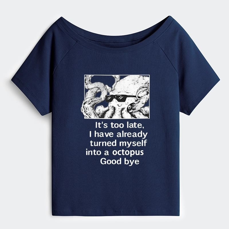 Tokyo-Tiger Octopus Meme I Disappeared Completely Off Shoulder T-Shirt